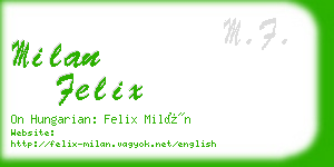 milan felix business card